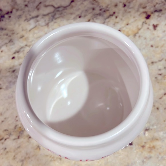 Rae Dunn Rudolf Reindeer Snacks Container White & Red Christmas Decor Holiday - Picture 6 of 11